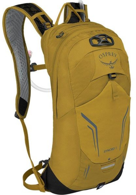 오스프리 싱크로 12L 남성용 하이킹 배낭 수압 저장소 포함 프리마베라 옐로우