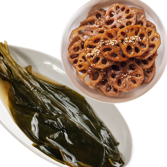 선미식가 국내생산 명이나물 장아찌 1kg + 쫄깃한 연근조림 1kg, 2kg, 1세트