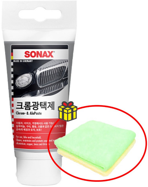 소낙스 크롬 광택제 금속 코팅제 메탈 폴리쉬 75ml+타월, 1개