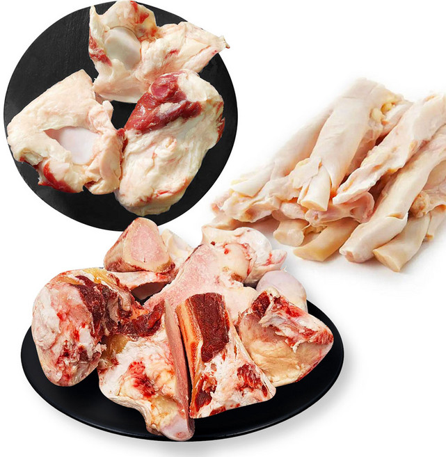 (배터짐) 명절 선물세트 한우사골2kg+곡물 도가니 2kg+곡물 소스지 2kg, 1개