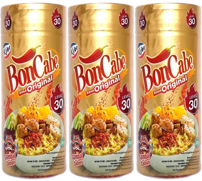 코베 본카베 삼발 타부르 스프링클 칠리 플레이크 레벨 30 40g 3팩, 사이즈, 3개