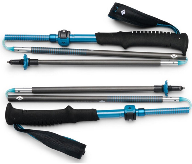 블랙다이아몬드 등산스틱 1세트 (케이스포함) 디스턴스 카본 FLZ Z폴 접이식 초경량 트레킹 지팡이, 1개