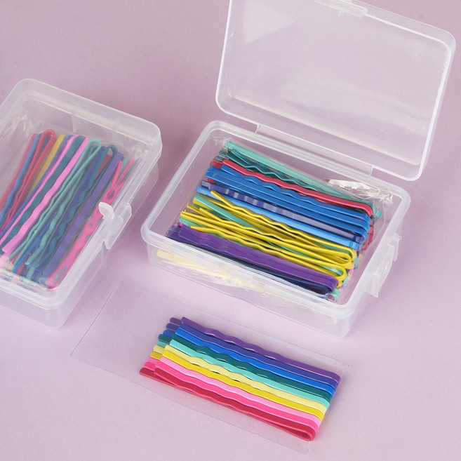 캔디플래닛 50개 컬러 실핀 기본 머리핀 실삔 케이스