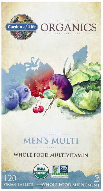 가든오브라이프 MyKind Organics 남성용 멀티 베지 정제 120정, GOL11765, 1개 - 쿠팡
