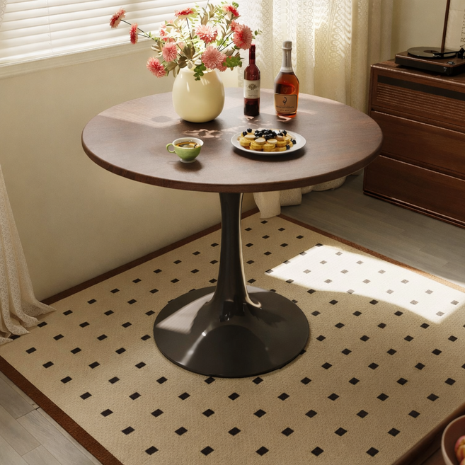 원형 테이블 스탠드형 카페 식탁 소형 공간활용 거실 주방 다용도 테이블, M-01(800*800*730mm)