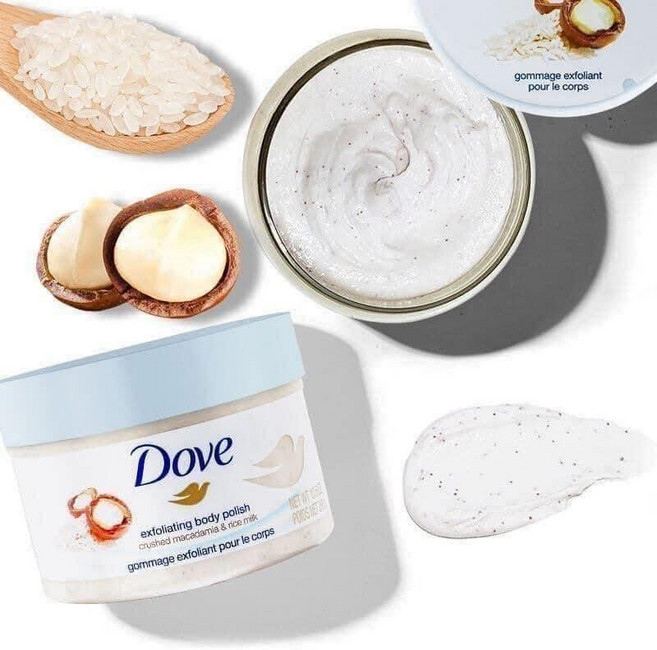 도브 바디 스크럽 마카다미아 & 우유 225g 1개