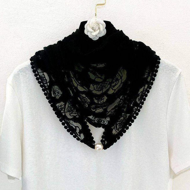 여성 트렌드룩 사각 스카프 봄 가을 패션 코디 펀칭 자석 스카프 여름 캐주얼 자외선 차단 숄 장식 YHY