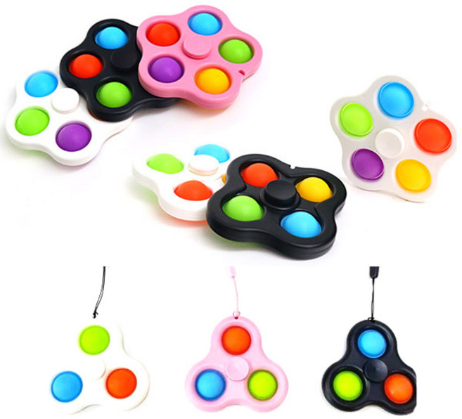 푸쉬팝 버블 스피너 푸시팝 5버블 4버블 3버블 스트레스 피젯토이 뽁뽁이, (6버블 랜덤1개)