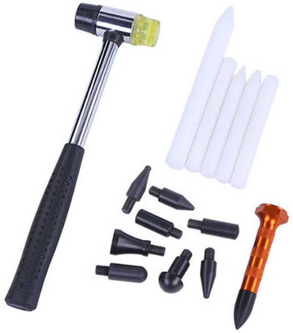 자동차 덴트 S분필레벨링 키트set 펀치 펜 수리 도구 펜 범프 망치 셀프덴트 자동차외형복원용품