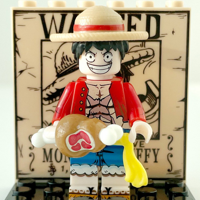 핸드브릭 팩토리 커스텀 미니브릭 피규어 원피스 해적 호환 블록호환, 028. 대식가 루피, 1개