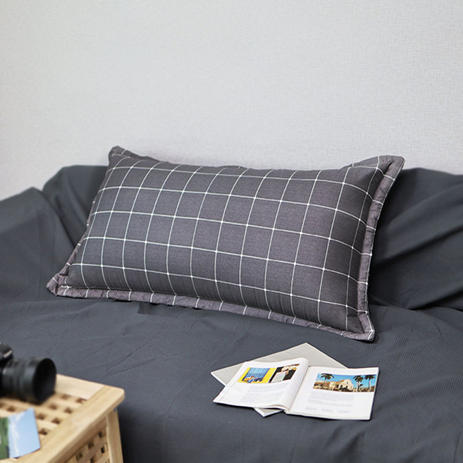 (커버만) 대형 등쿠션 커버 등받이쿠션커버 쿠션커버 110X60, 대형 쿠션 커버(커버만), 네모, 차콜