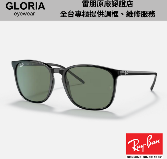 Ray-Ban雷朋 RB4387F 方形膠框太陽眼鏡 時尚百搭 舒適輕盈