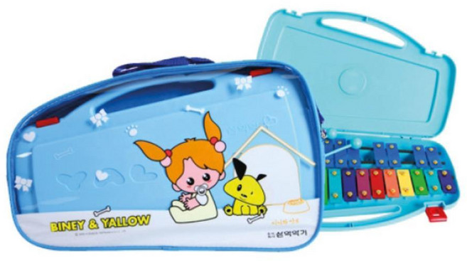 초등학생 어린이 음악 악기 놀이 삼익 실로폰 파랑 리듬악기세트 촉감책 학습용 악기준비물 탬버린 교재용, 1개