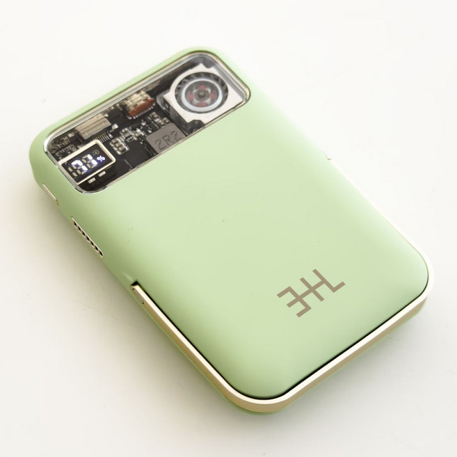 삼플라 대용량 맥세이프 쿨링 보조배터리 10000 고속충전 초경량 애플 아이폰 삼성 갤럭시 휴대폰 슬림 보조밧데리 8핀 c타입 일체형 무선 마그네틱 자석 기내용 기내반입 충전기, 민트그린