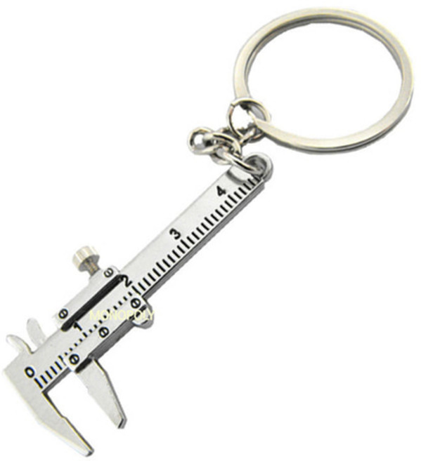 버니어 캘리퍼스 열쇠고리 노기스 휴대 켈리퍼스, 1개