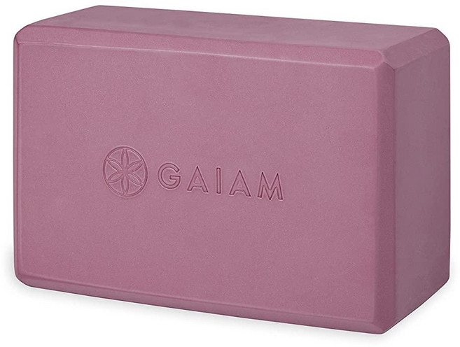 Gaiam 에센셜 요가블록 2개세트 요가 필라테스 지지형 EVA폼 미끄럼방지 (Blush), 1 Block, Athenian Blush