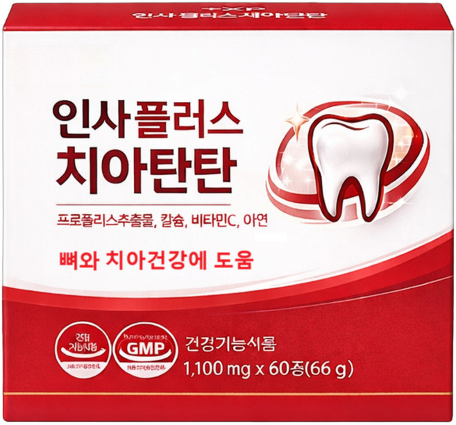 이가탄탄 함을 원하시는 분 인사 플러스 치아튼튼, 60개, 1정
