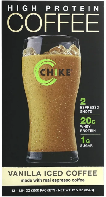 몸관리하세요 겨울입니다 Chike Nutrition 하이 프로틴 아이스 커피 바닐라 12팩 각 30g(1.04oz) 특별관리진행, ChikeNutrition하이프로틴아이스커피바닐라12팩, 30g - 쿠팡