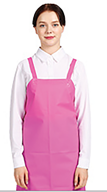 앞뒤다른 우레탄 방수 앞치마 H형 (중), 분홍색무광, 1개