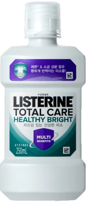 리스테린 토탈케어 헬씨 브라이트 구강청결제, 250ml, 1개 - 쿠팡
