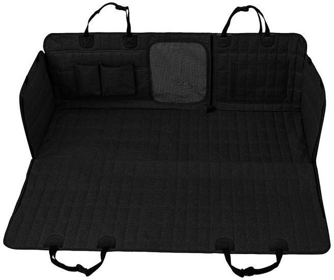 반려동물 자동차 카시트 뒷좌석 풀커버, 블랙, 1개