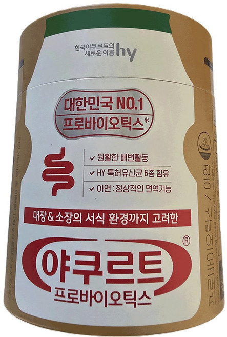 에치와이 야쿠르트 프로바이오틱스 유산균, 120g, 1개