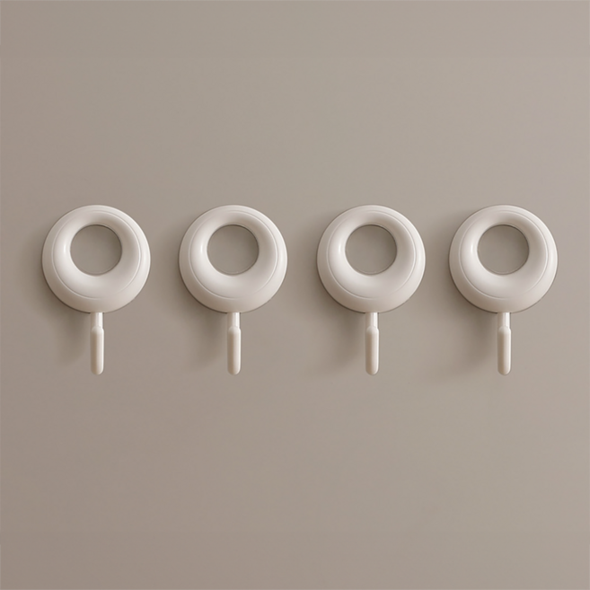 피어니스트 내하중 벽걸이 무타공걸이, 4개, 화이트