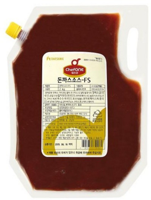 쉐프원 돈까스 소스, 2kg, 2개