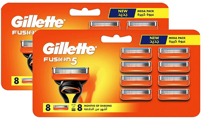 Gillette 吉列 Fusion 5刀片刮鬍刀, 2個, 8入