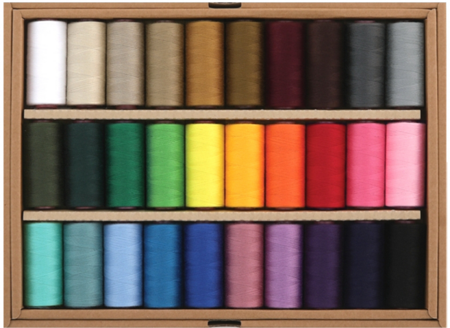 고강력 코아사 45수2합 30색 실세트 700m 재봉실, 1개, 1번 - 기본 세트