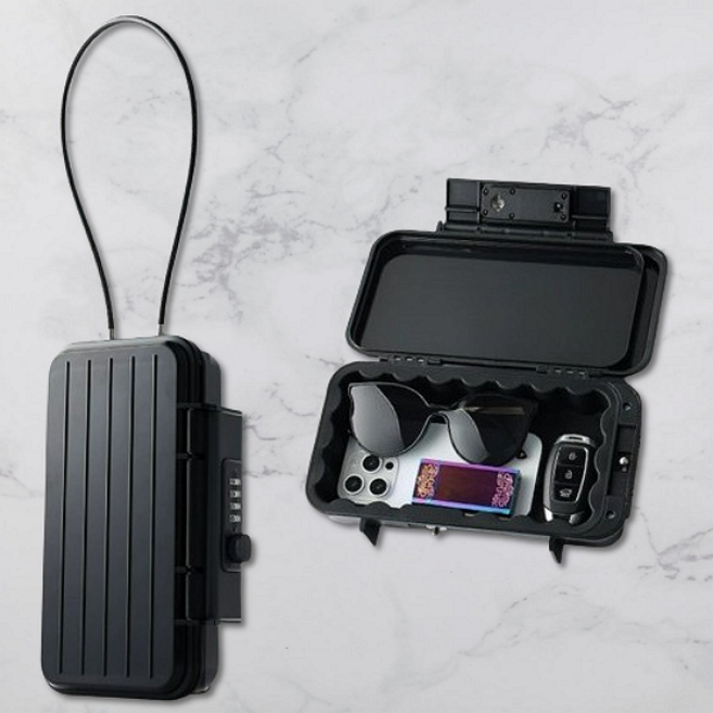 휴대용 여행용 미니 금고 이동식 소형 보관 캐리어 도난방지 자물쇠 케이스, 단품