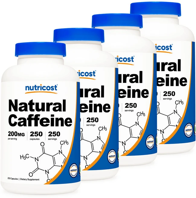 뉴트리코스트 내추럴 카페인 200mg, 250정, 4개 - 쿠팡