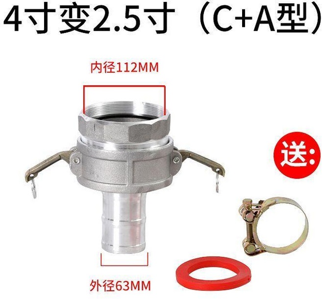 1寸外絲 F型 鋁合金快速接頭, 1個, 陰端+外絲 CF型 ,3寸, 陰端+外絲 CF型, 3寸