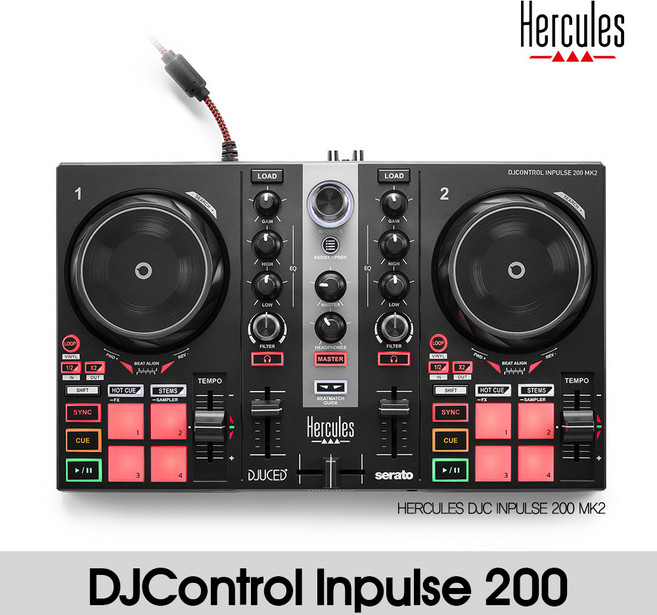 HERCULES DJC INPULSE 200MK2 DJ 컨트롤러 SERATO 지원(DJ컨트롤러 보관 가방증정), Inpuls 200