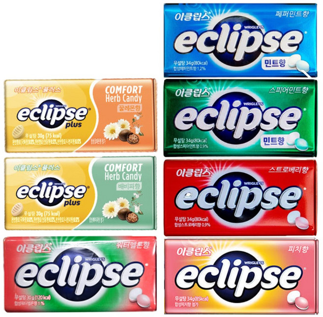이클립스 캔디 종합 7종 번들팩, 1개, 34g