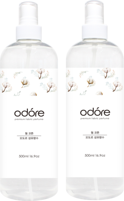 오도르 섬유향수, 웜코튼, 2개, 500ml