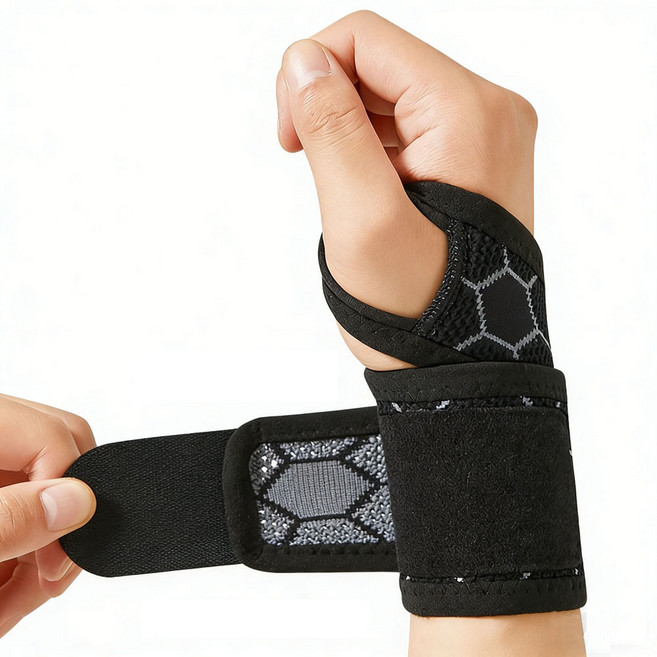 NeoBrace 테이핑 손목보호대 팔목 고정 손목아대 남자 손목보호대 엄지손가락 벌집 디자인 메쉬형, 1개