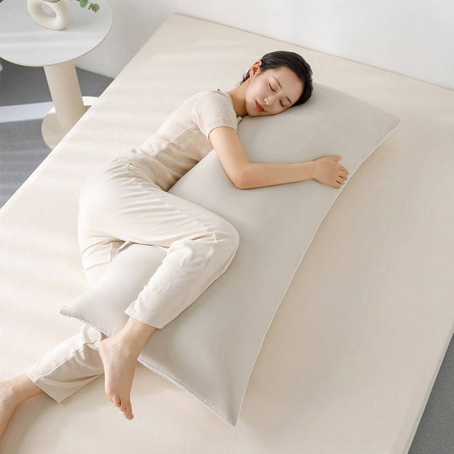 아누베오 사계절 자이언트 바디필로우+커버, 샌드베이지