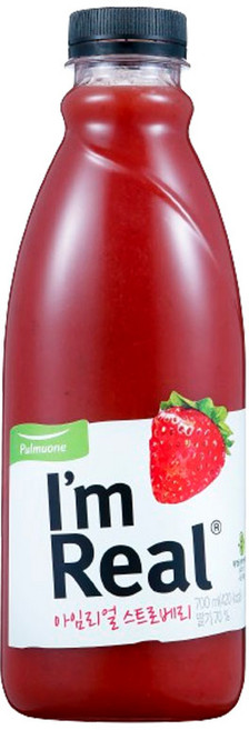 [메가마트]풀무원 아임리얼 스트로베리 700ml, 1개