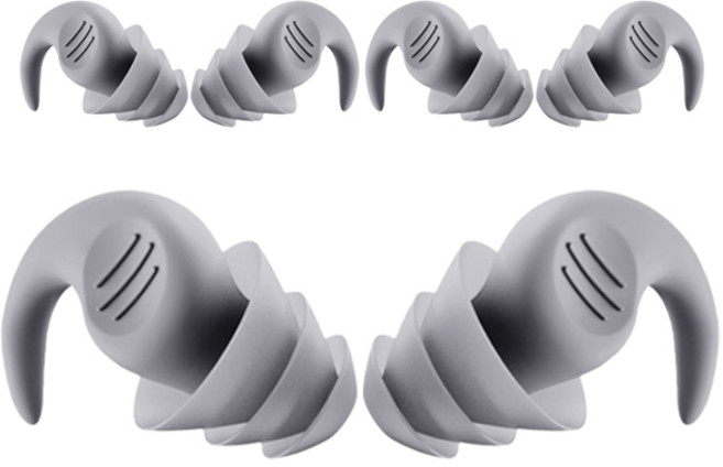 제이알유 인이어 실리콘 이어플러그 3세트 그레이, 6세트, 2개입