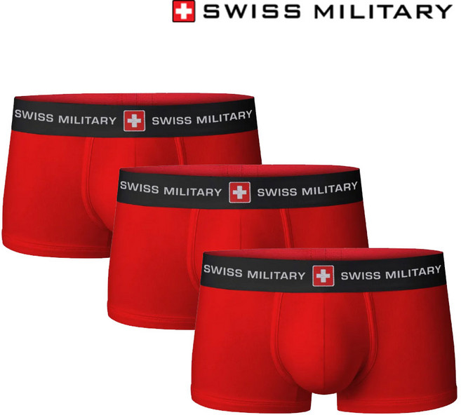 스위스밀리터리 남자팬티 드로즈 레드 (3개) 속옷/무지