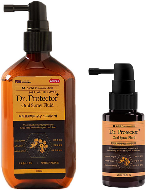 더 위드 닥터프로텍터 구강스프레이 입마름 입냄새 목관리 100ml + 20ml 1세트, 120ml