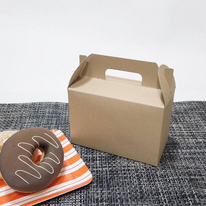 정사각 네이비 선물상자 ( 1호 2호 3호 ) 쿠키 마카롱 케이크 포장상자 답례품, 손잡이 (크라프트) 1호