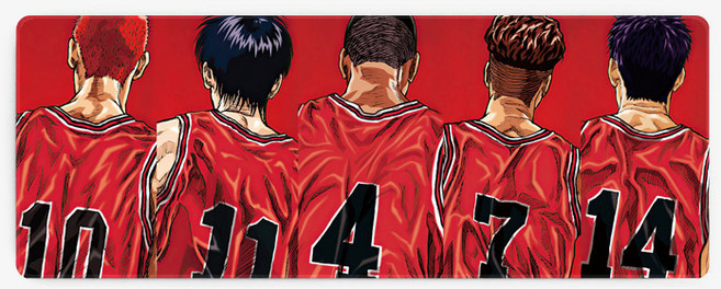 더퍼스트 슬램덩크 마우스장패드 강백호 서태웅 정대만 송태섭 800x300x4mm, JP07.백넘버, 1개