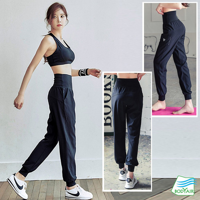 【BODYAIR】高腰提臀輕薄哈倫褲(瑜珈.運動.慢跑.透氣.舞蹈.運動褲)