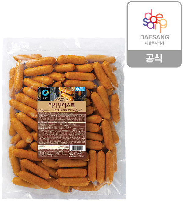 청정원 리치부어스트 오리지널 1.5kg, 2개