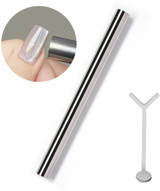 서린핏 젤 네일 자석 막대 마그네틱 네일스틱 + 하트 네일 자석 막대, 1세트, 실버