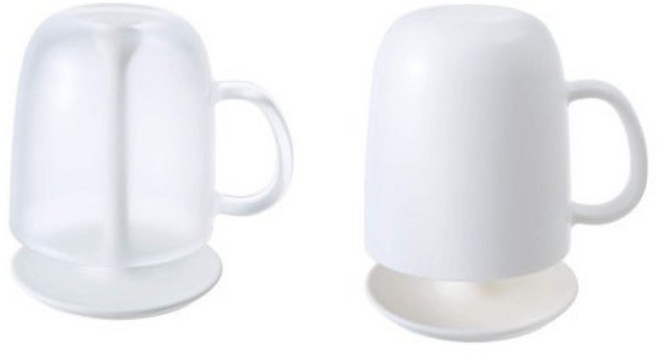 마나 마나 머그 양치컵 스탠드 세트, CLEAR, 1세트