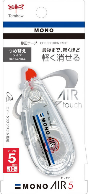 日本TOMBOW MONO AIR 修正帶 立可帶 修正帶 補充帶 CT-CAX4 CT-CAX5 環保產品, 紅, 1個
