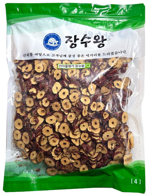 장수왕 구운 대추칩 500g /대추편 말린대추 건대추 대추과자, 1개